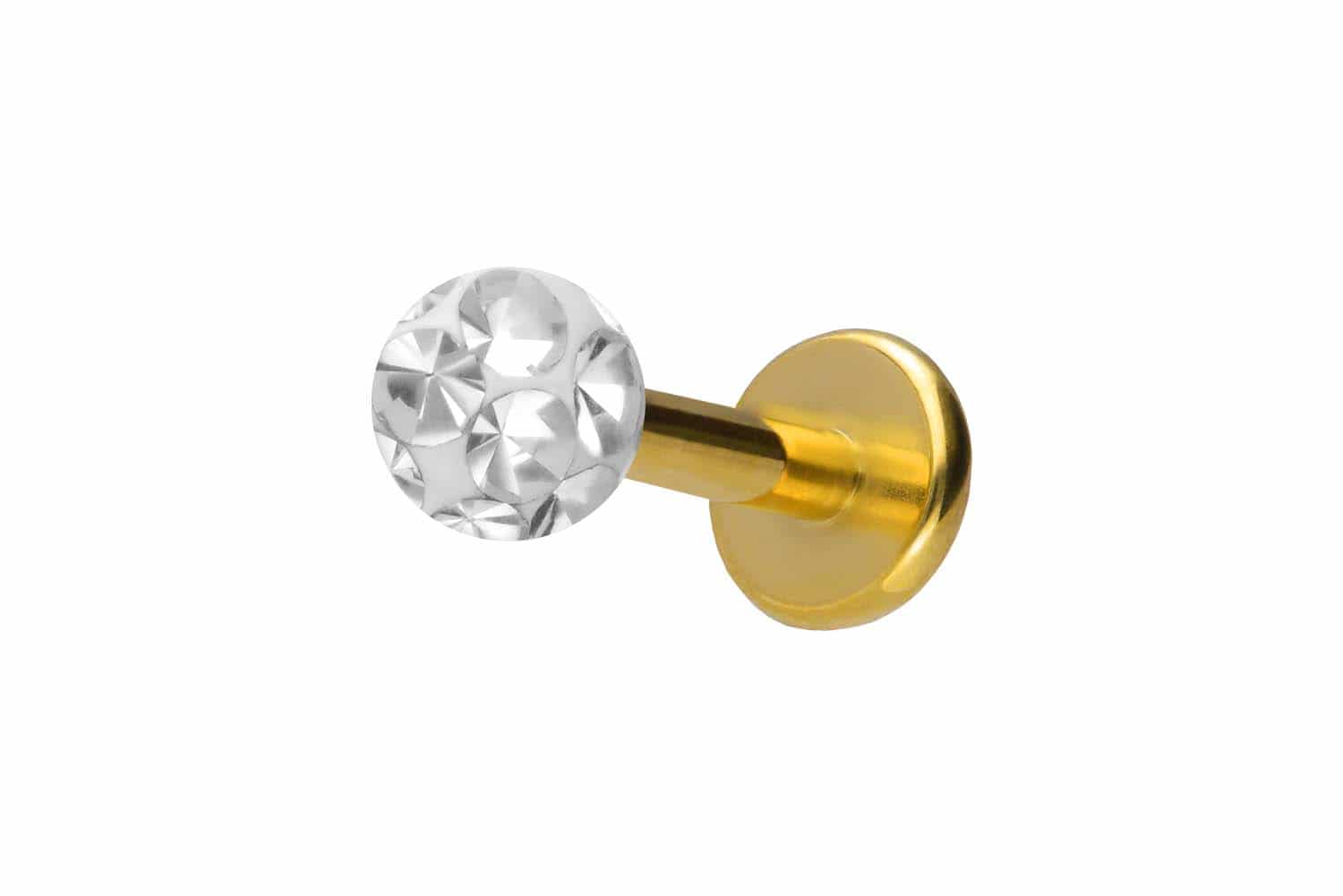 Titan Labret Piercing mit Innengewinde EPOXY-KUGEL